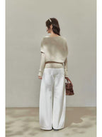 Slanted Shoulder Knit Top    OL1937