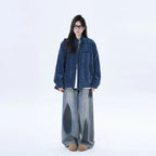 Textured Stand-Collar Relaxed Bomber Jacket    OL1943