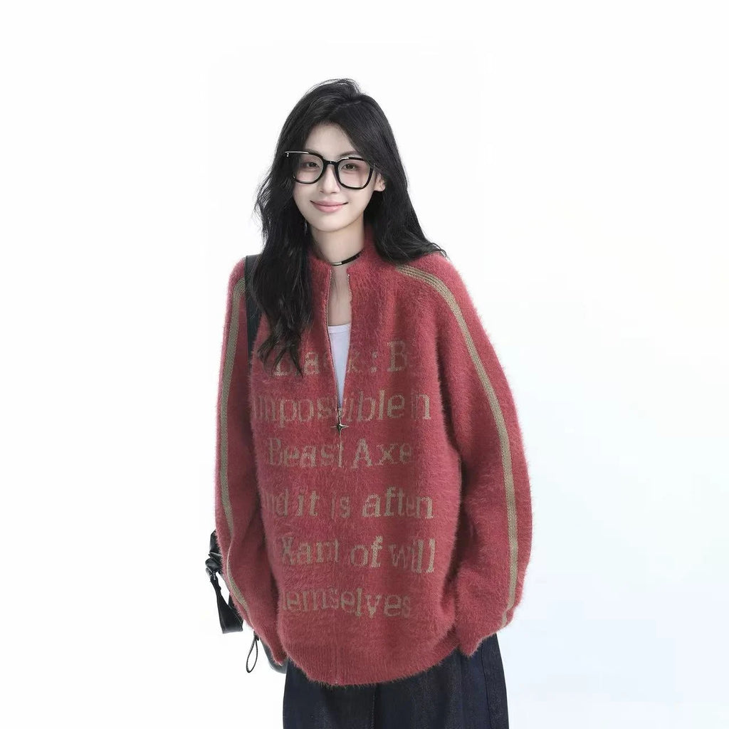 Relaxed High-Street Zip Cardigan    OL1945