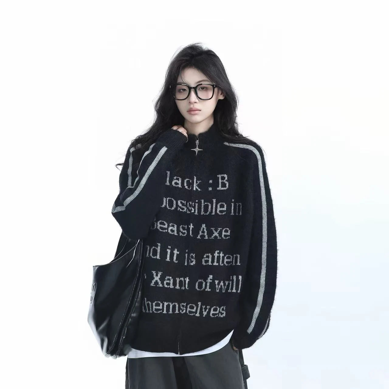 Relaxed High-Street Zip Cardigan    OL1945