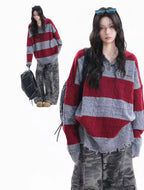 Contrast Hem Street Polo Knit    OL1946