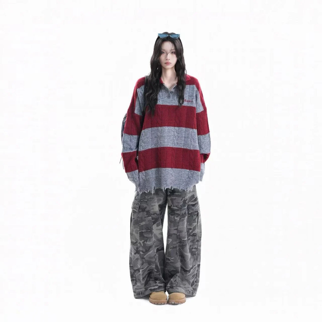 Contrast Hem Street Polo Knit    OL1946