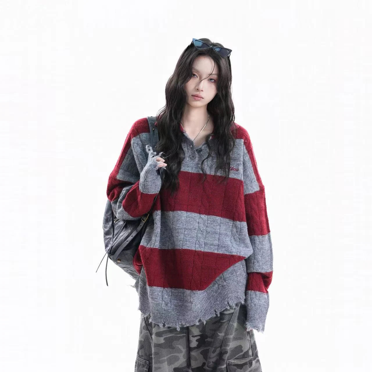 Contrast Hem Street Polo Knit    OL1946