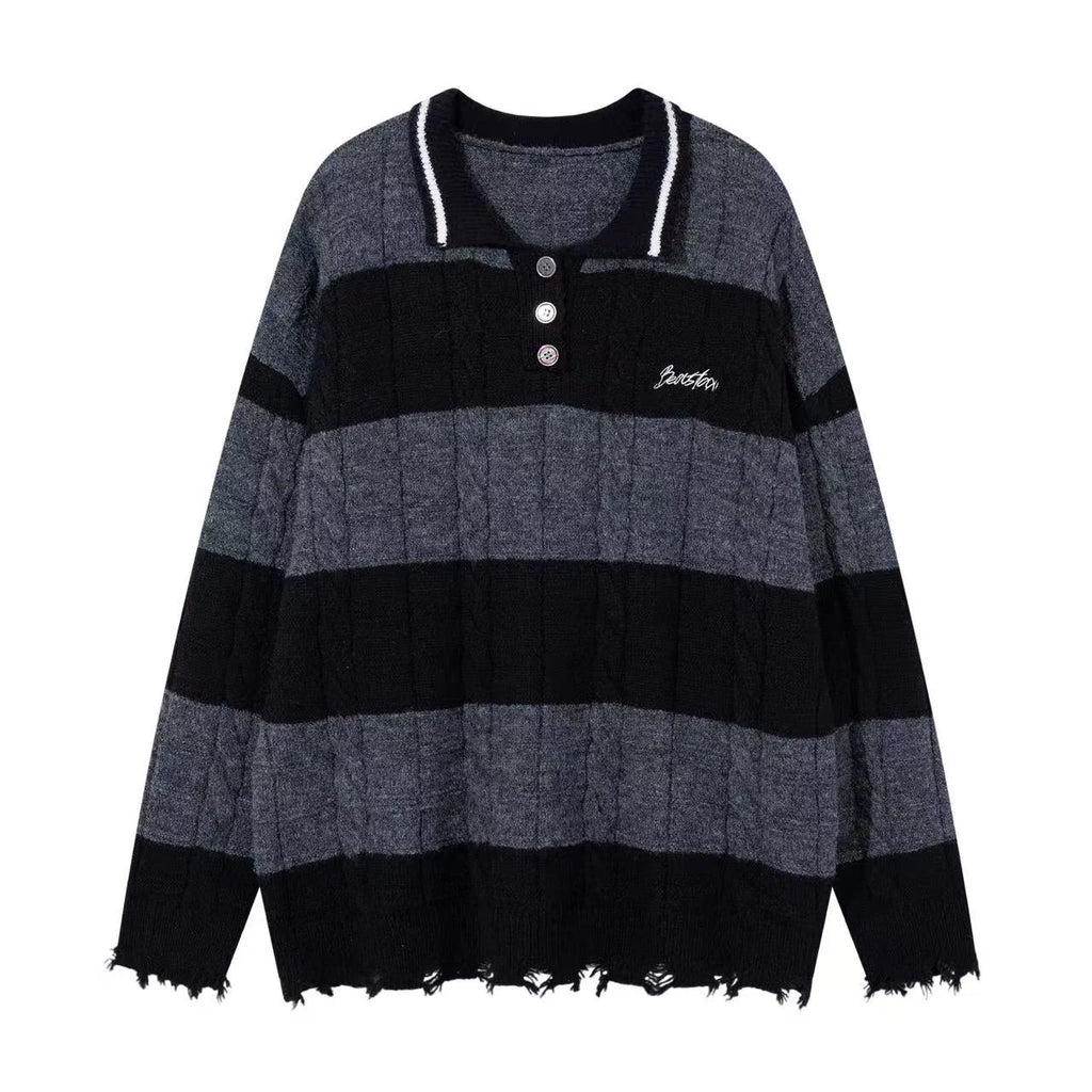 Contrast Hem Street Polo Knit    OL1946