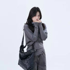 Sleek Patchwork Mockneck Knit Top    OL1951