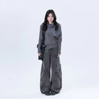 Sleek Patchwork Mockneck Knit Top    OL1951