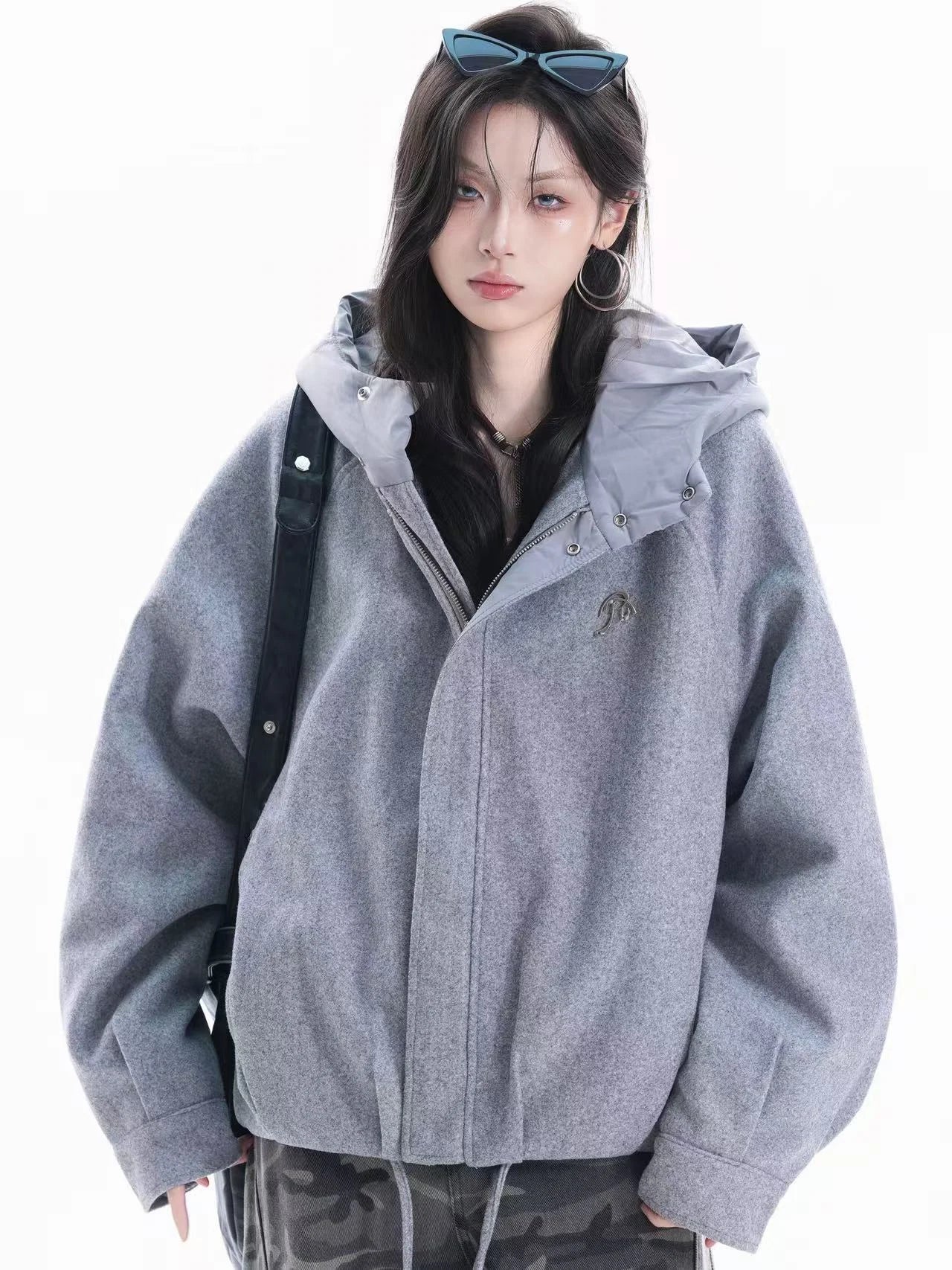 Chic Oversized Hooded Jacket    OL1953