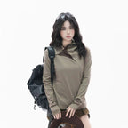 Deconstructed Patchwork Hooded Knit  OL1957