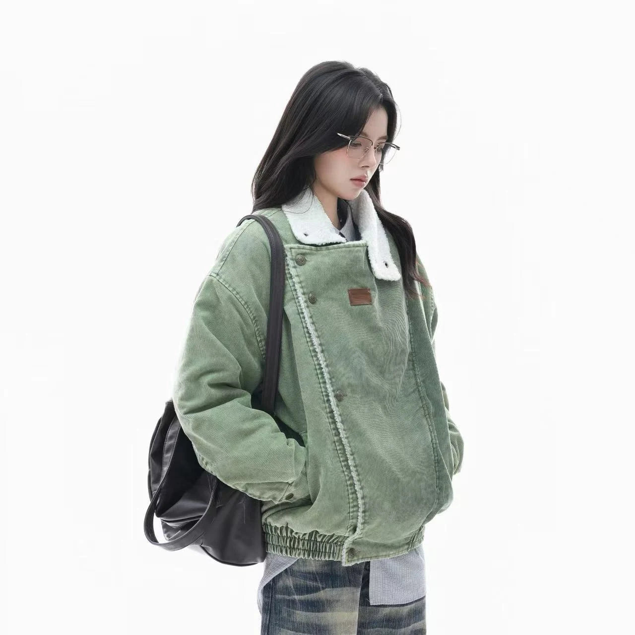 Vintage Sherpa Corduroy Puffer Jacket  OL1958