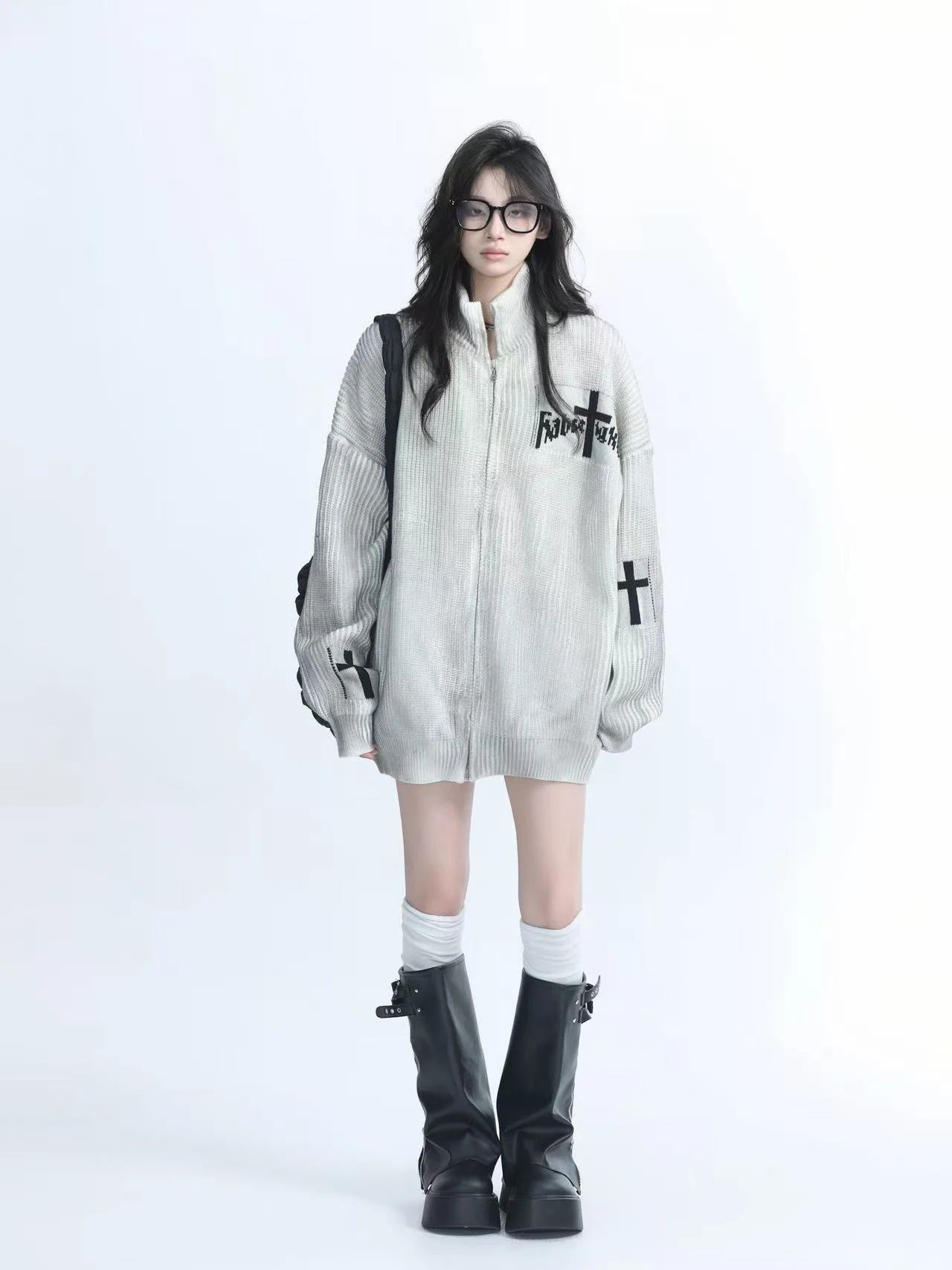 Faux Layered Fur Collar Jacket  OL1963