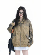 Washed Denim Oversized Jacket   OL1964