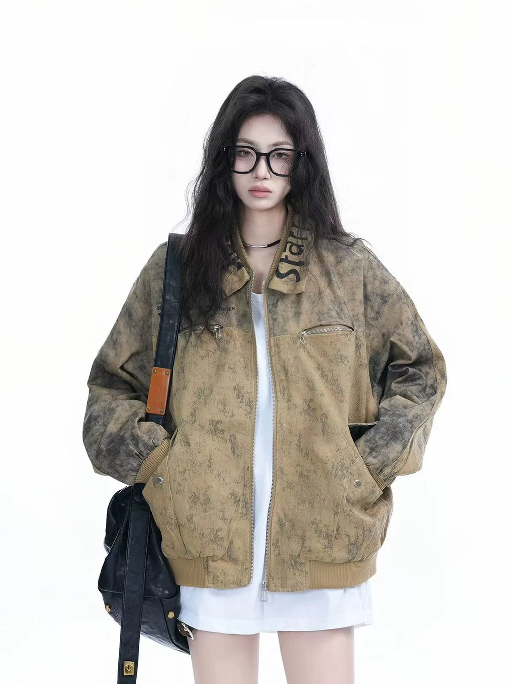 Washed Denim Oversized Jacket   OL1964