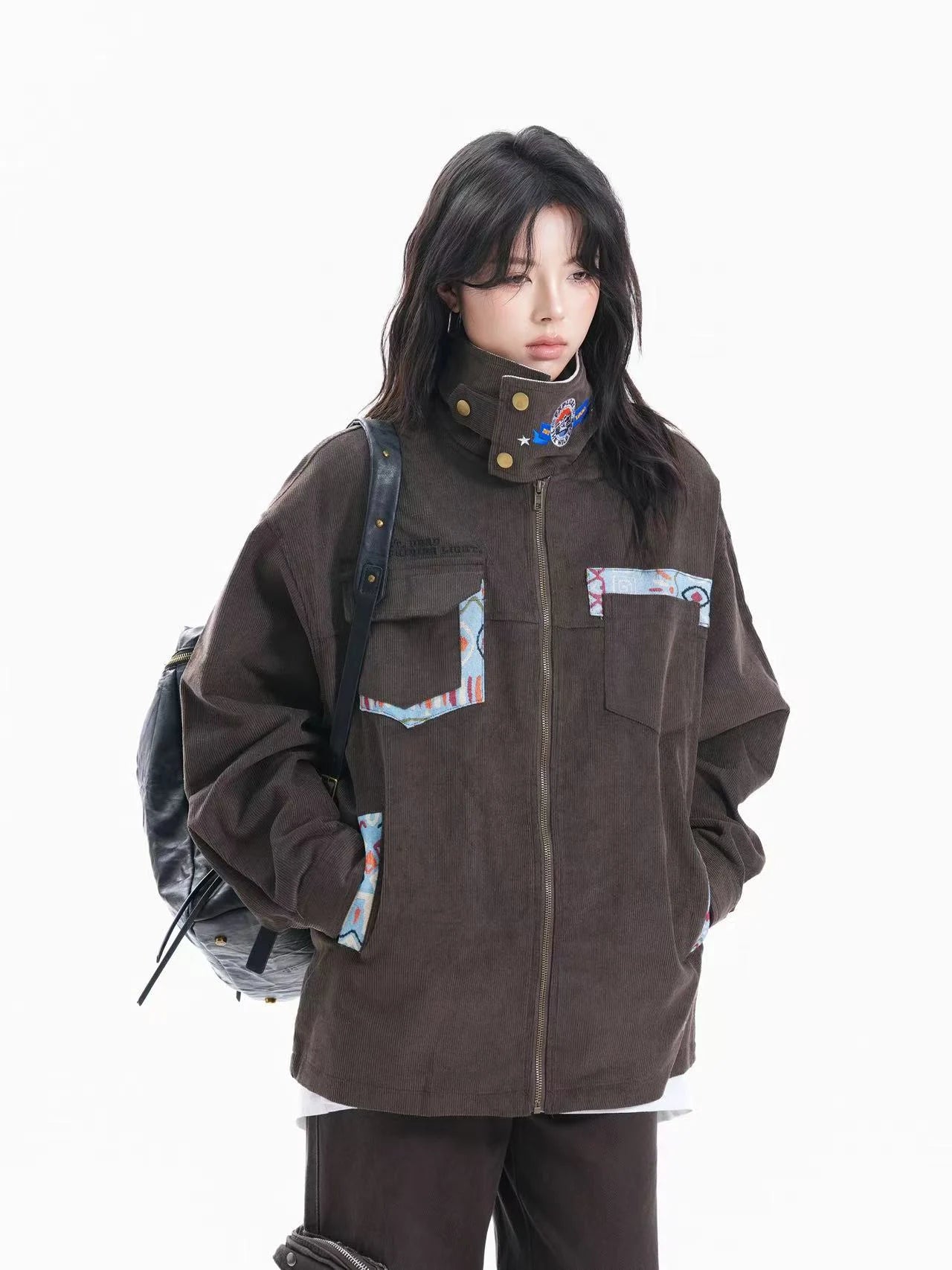 Vintage Patchwork Oversized Jacket   OL1965