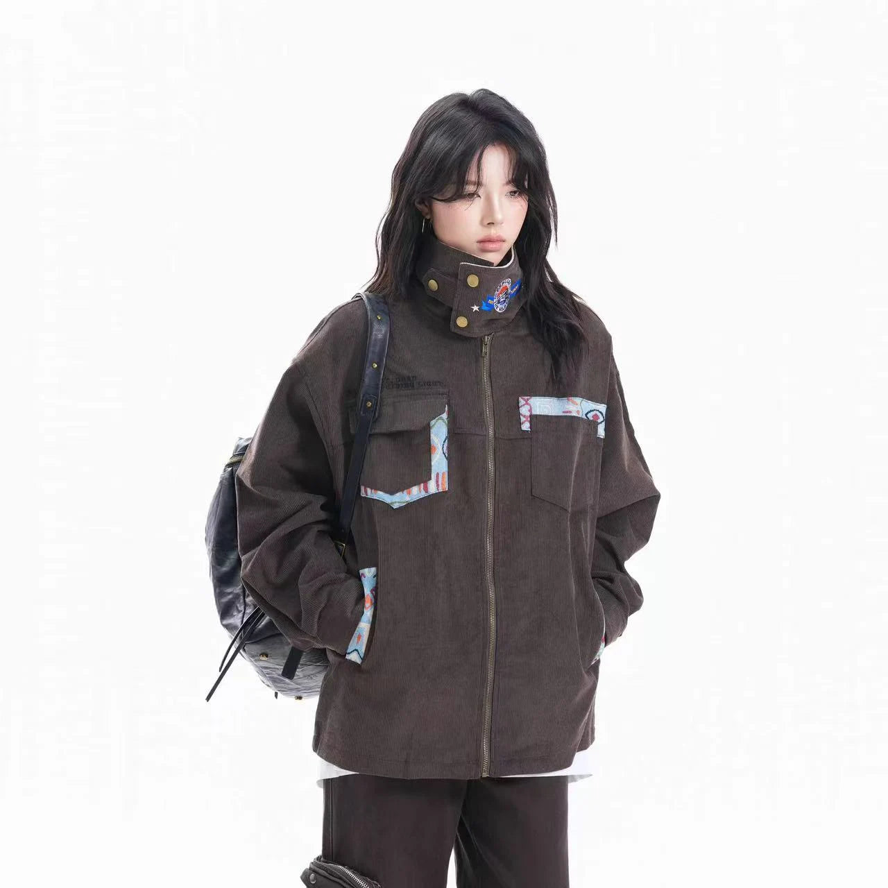 Vintage Patchwork Oversized Jacket   OL1965