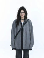 Zipped Knit Cardigan   OL1968