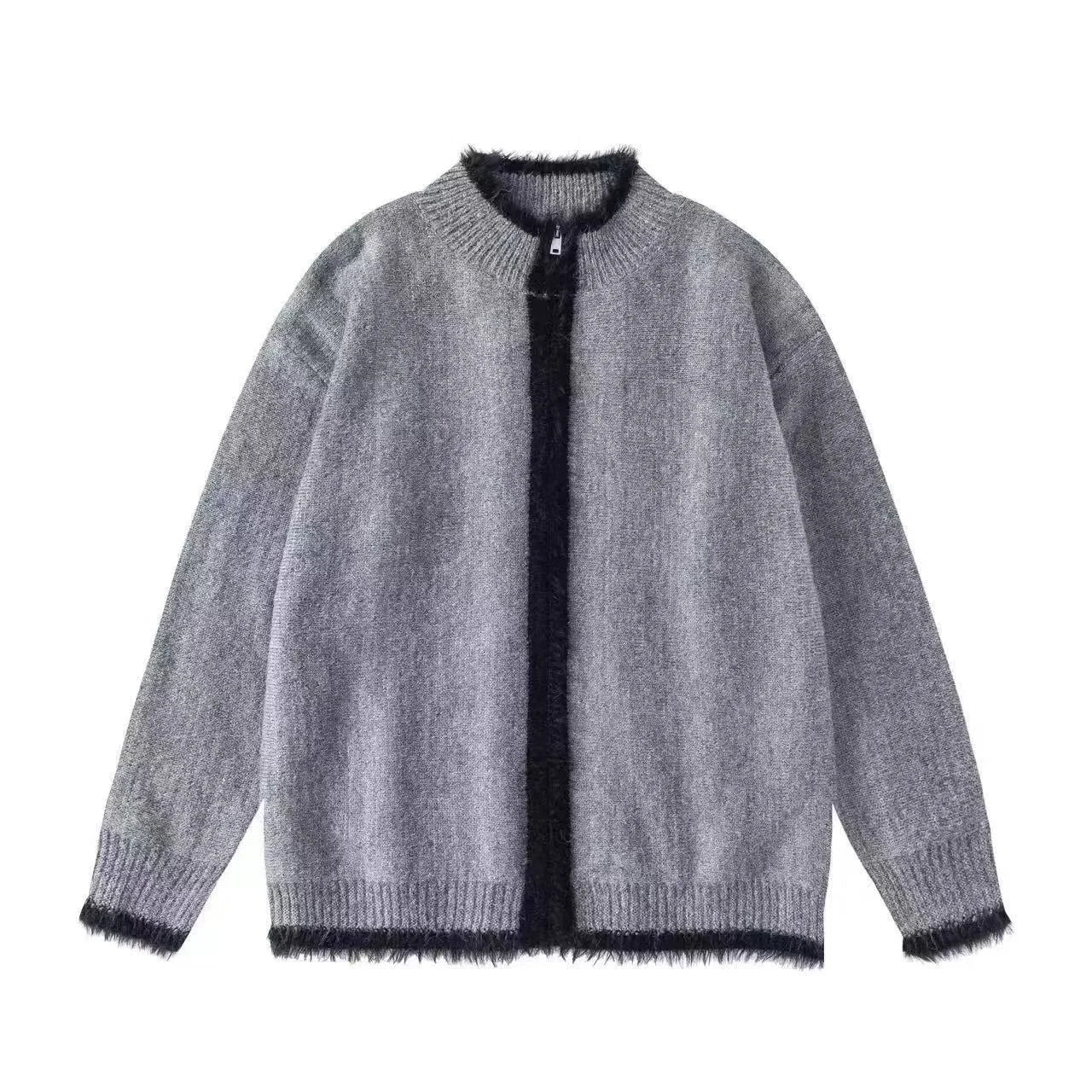 Zipped Knit Cardigan   OL1968