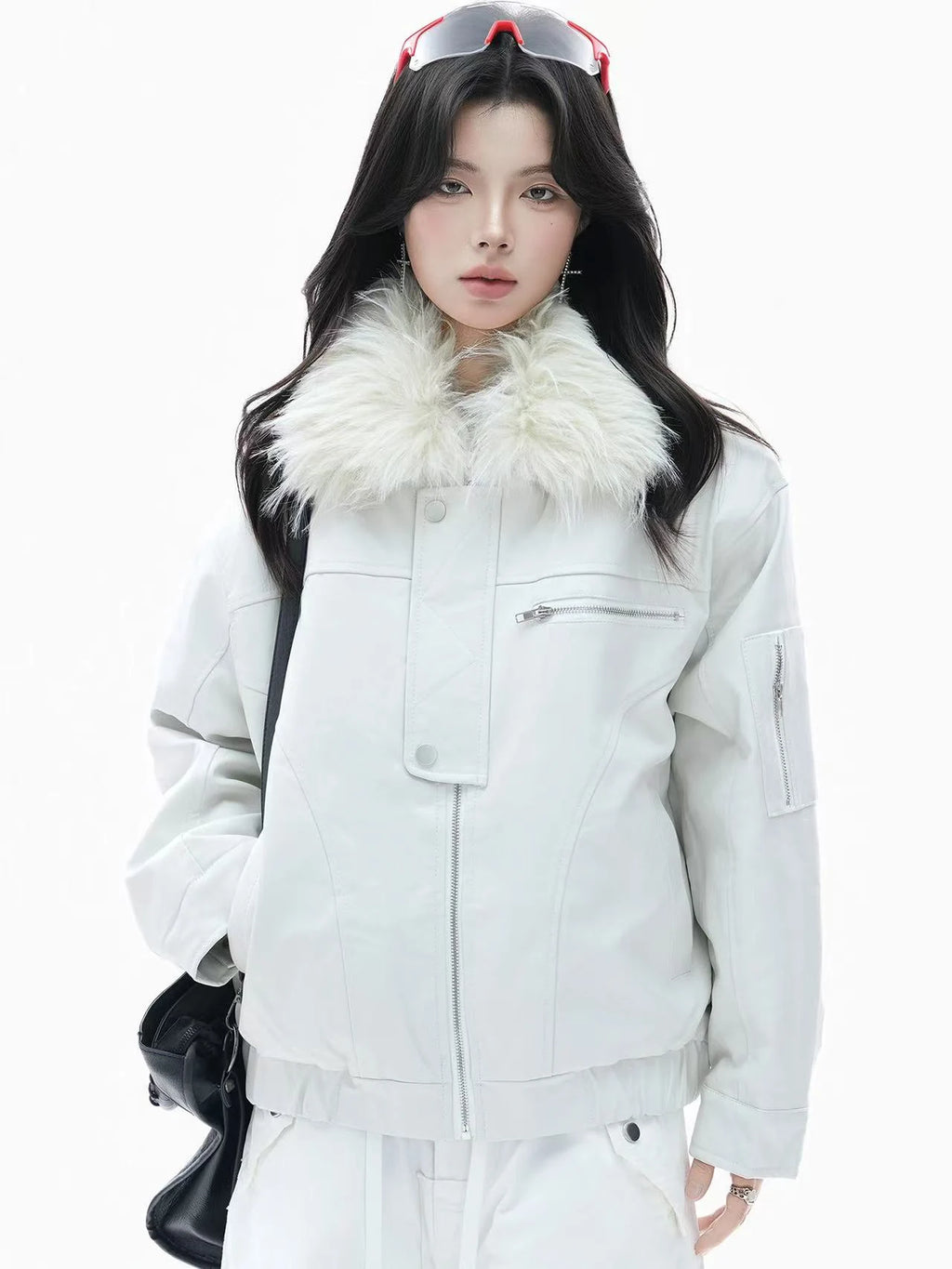 Vintage Shearling Collar Padded Jacket   OL1969