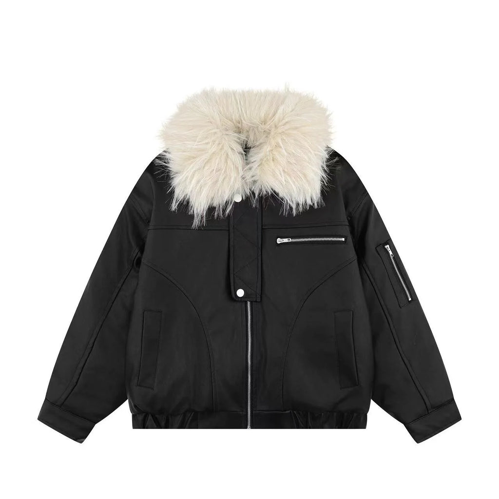 Vintage Shearling Collar Padded Jacket   OL1969