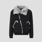 Oversized Shearling Lapel Padded Coat   OL1972