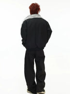 Oversized Shearling Lapel Padded Coat   OL1972