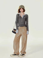 Contrast-Fit Retro Long Sleeve Tee   OL1983