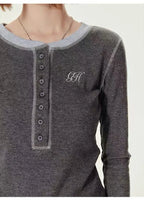 Contrast-Fit Retro Long Sleeve Tee   OL1983