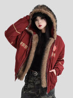 Oversized Plush Hooded Puffer   OL1975