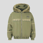 Oversized Plush Hooded Puffer   OL1975