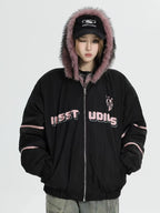 Oversized Plush Hooded Puffer   OL1975