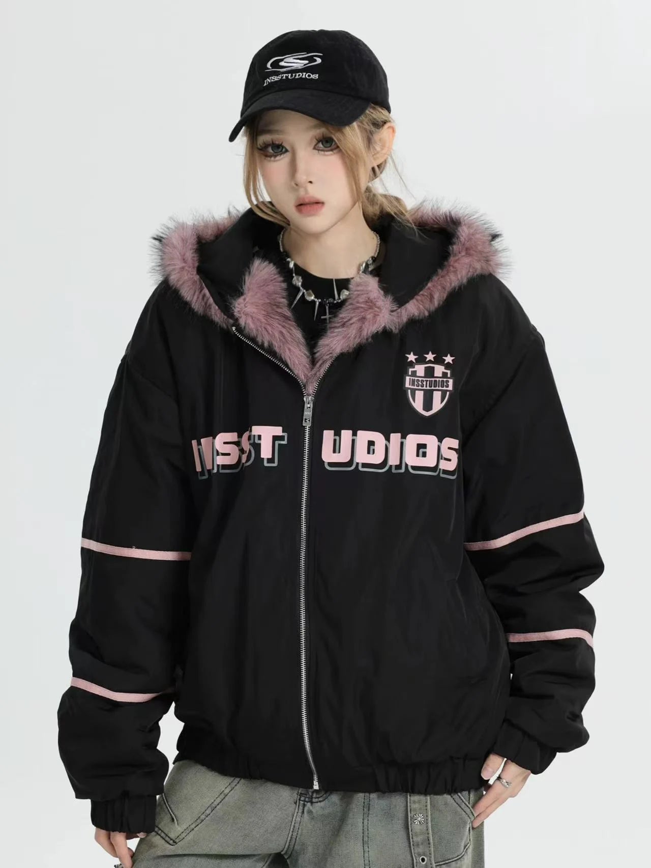 Oversized Plush Hooded Puffer   OL1975