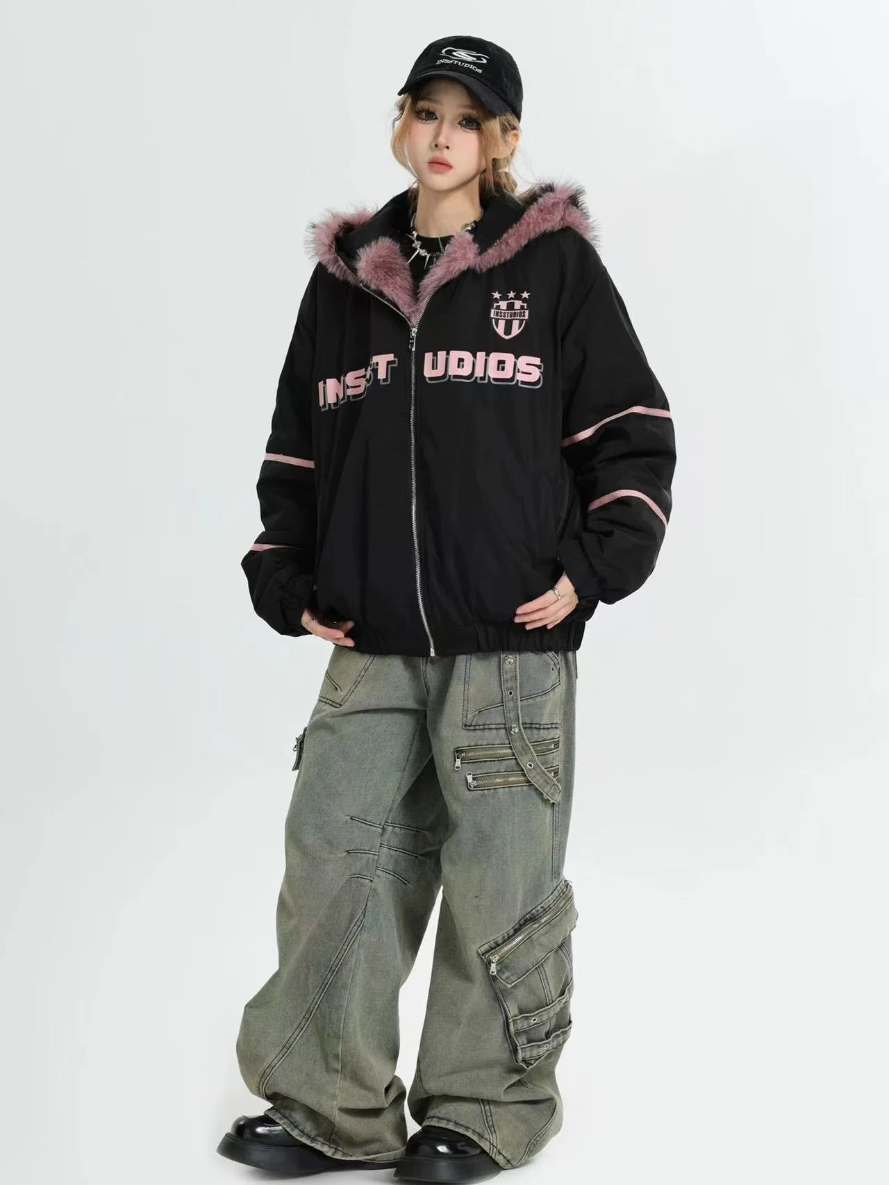 Oversized Plush Hooded Puffer   OL1975