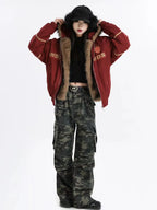 Oversized Plush Hooded Puffer   OL1975