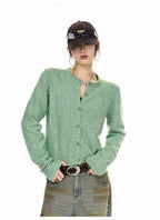 Mint Crop Knit Cardigan   OL1986