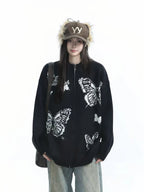 Butterfly Knit Cardigan with Relaxed Silhouette   OL1988