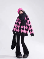 Soft Diamond Knit Mohair Cardigan   OL1999