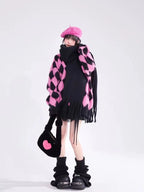 Soft Diamond Knit Mohair Cardigan   OL1999