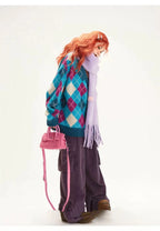 Soft Diamond Knit Mohair Cardigan   OL1999