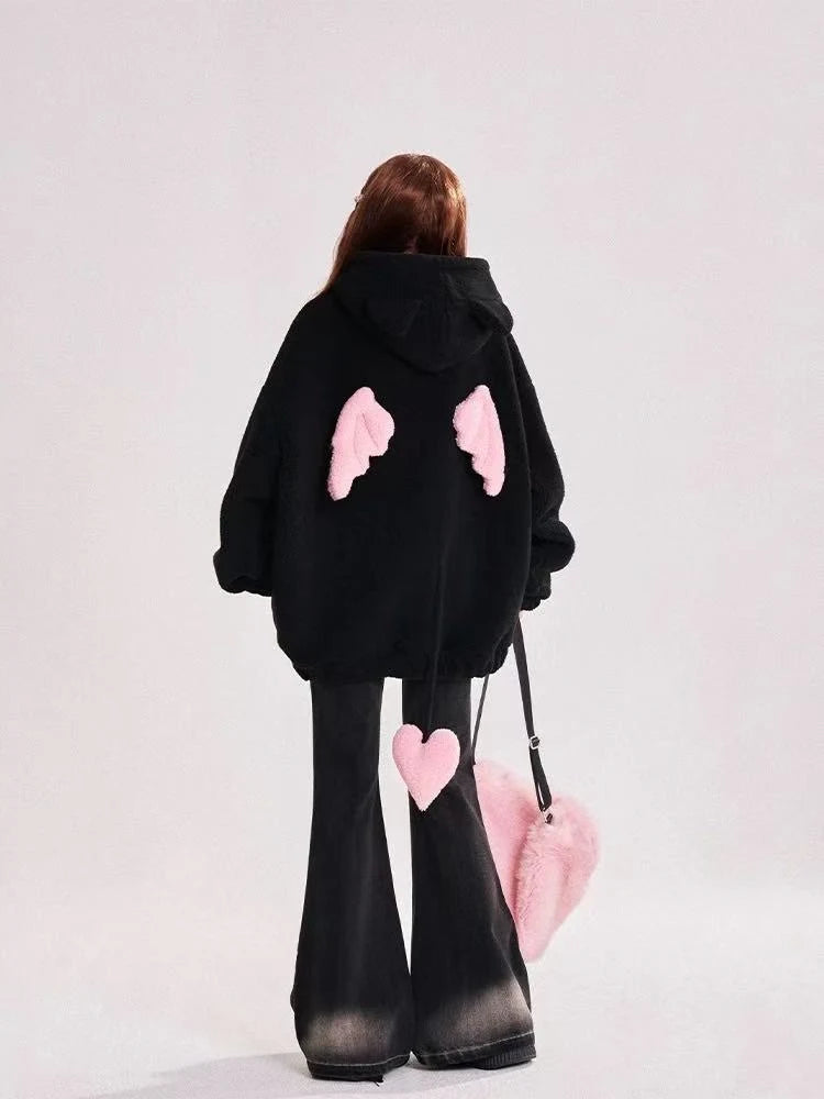 Bow Wing Fleece Hoodie   OL2000