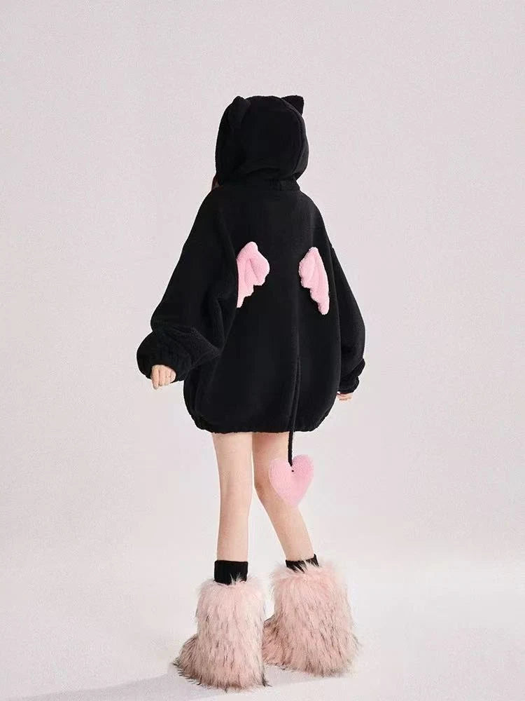 Bow Wing Fleece Hoodie   OL2000