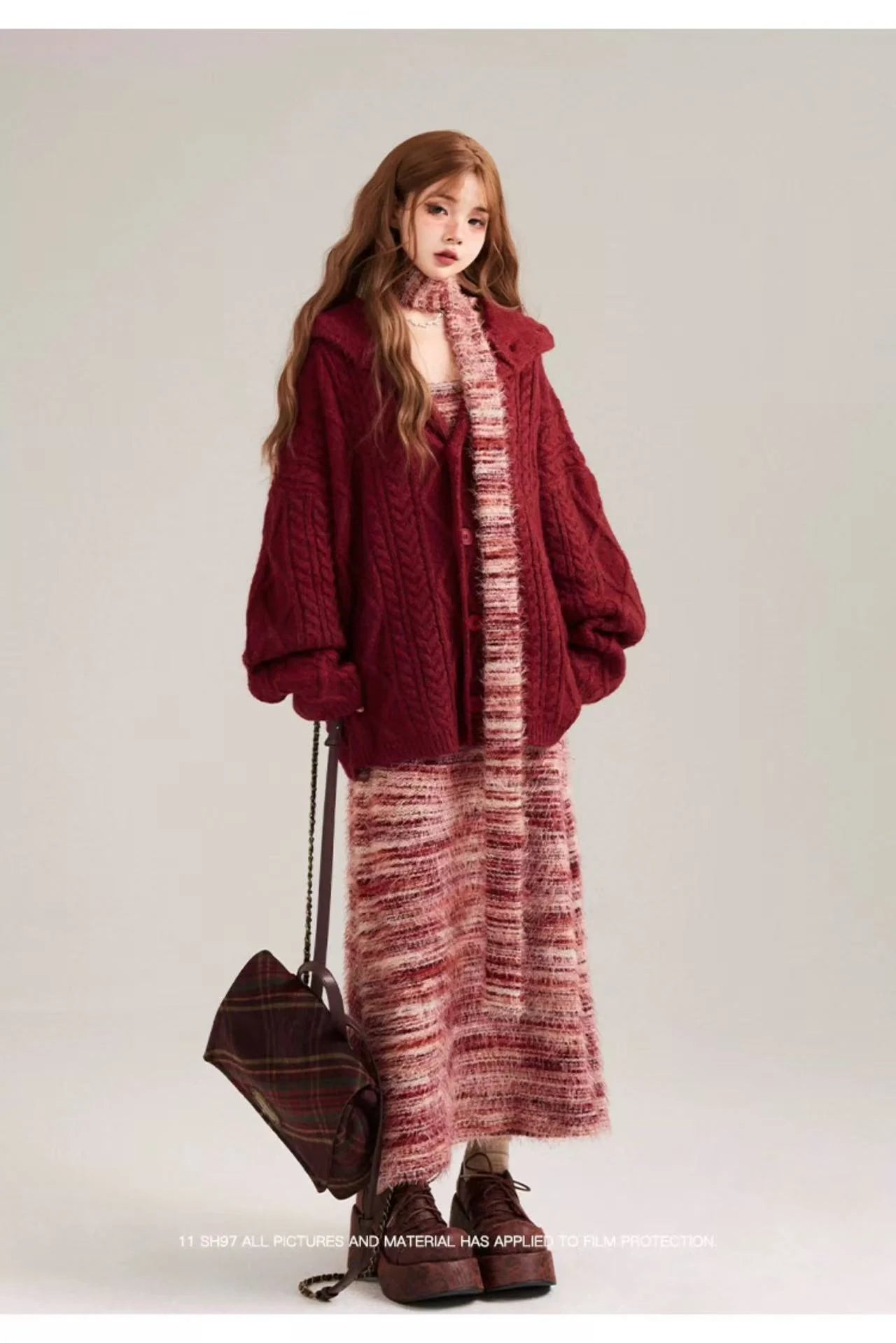 Striped Knit Bodycon Dress with Contrast Design   OL2001