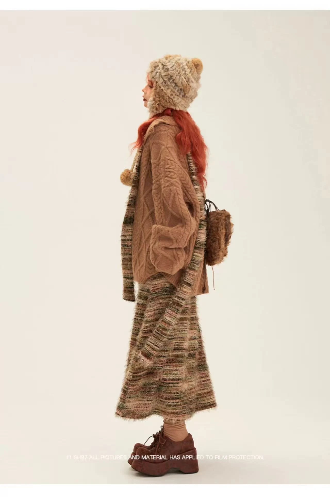 Striped Knit Bodycon Dress with Contrast Design   OL2001