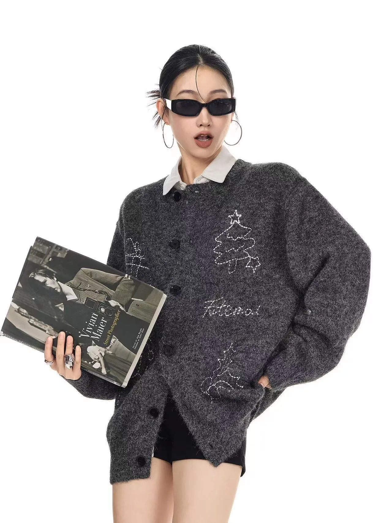 Vintage Christmas Knit Cardigan   OL2007