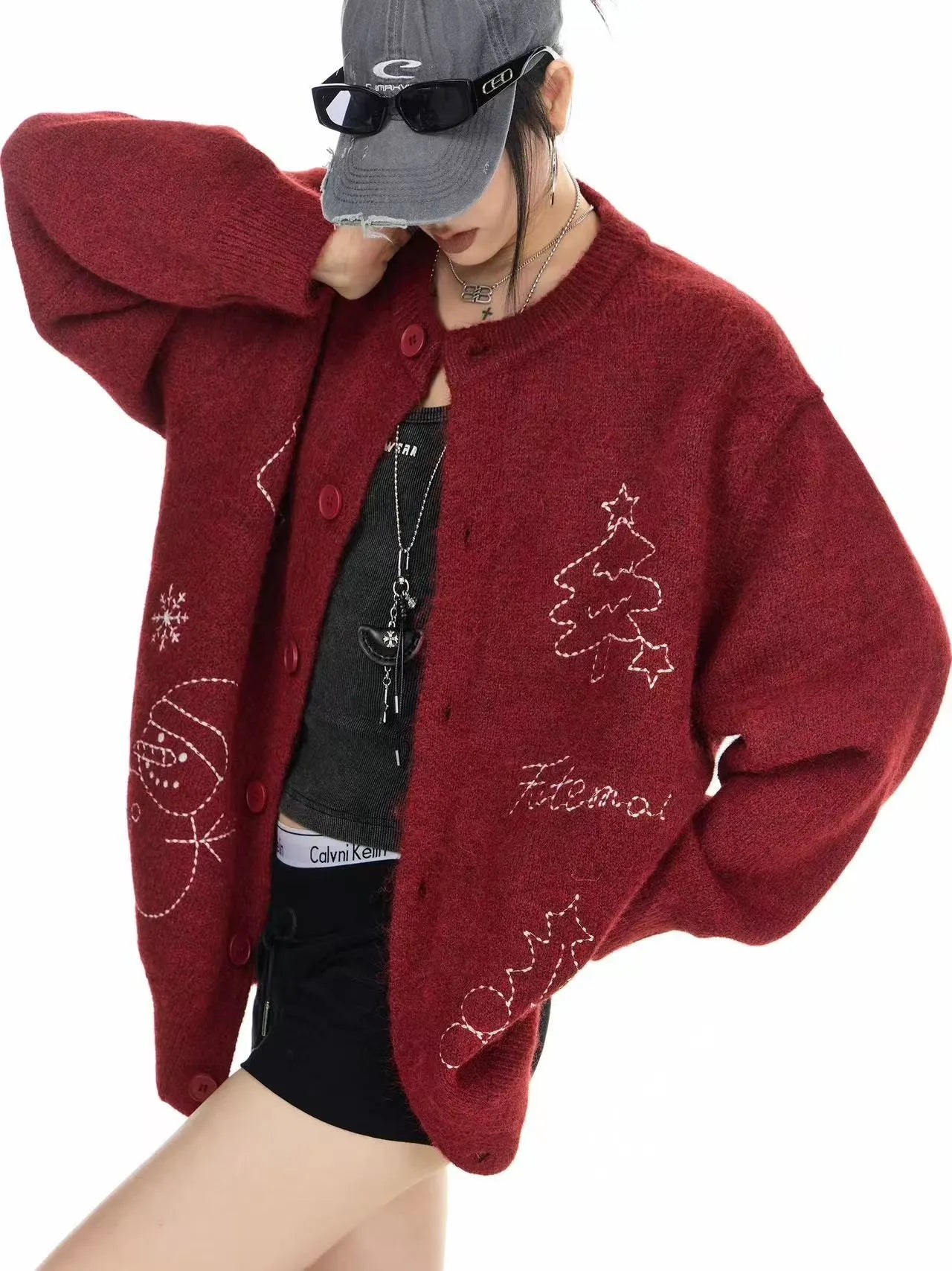 Vintage Christmas Knit Cardigan   OL2007