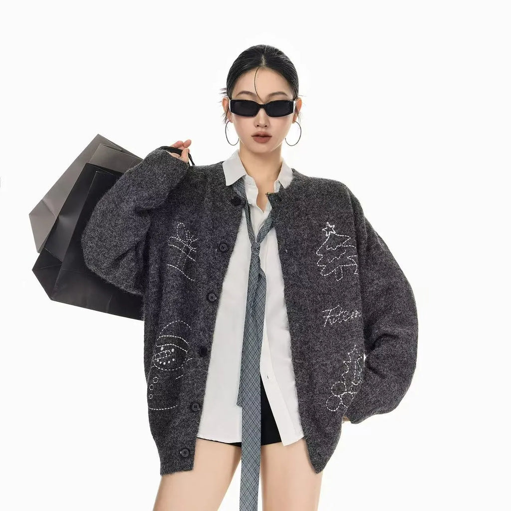 Vintage Christmas Knit Cardigan   OL2007