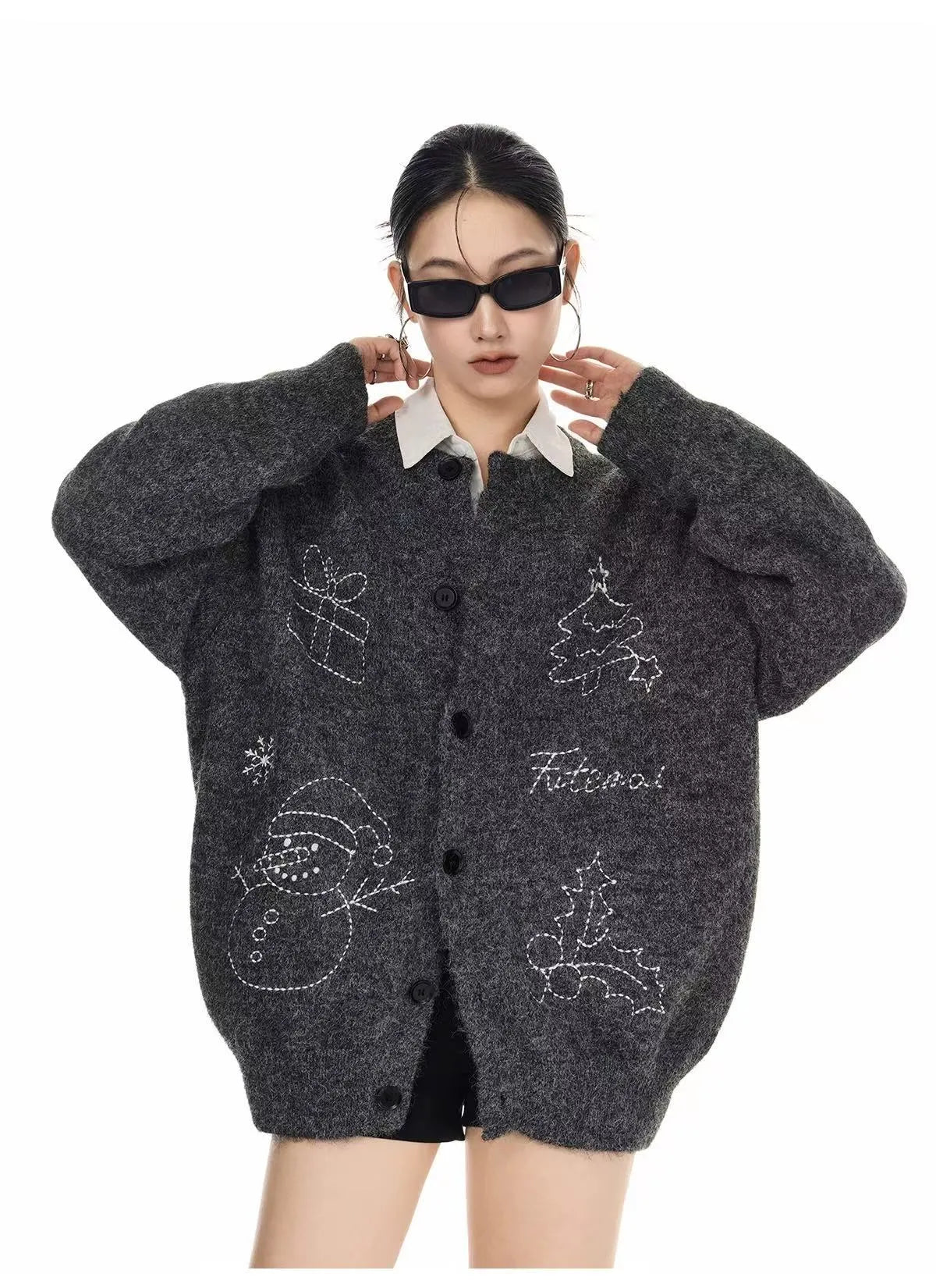 Vintage Christmas Knit Cardigan   OL2007