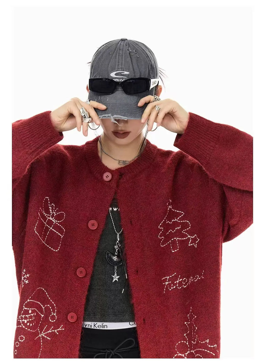 Vintage Christmas Knit Cardigan   OL2007