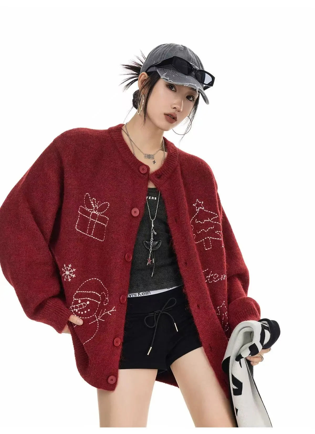 Vintage Christmas Knit Cardigan   OL2007