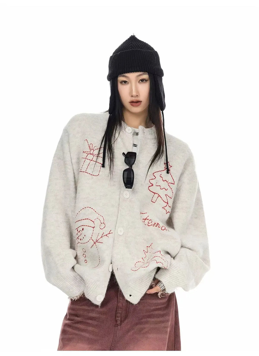 Vintage Christmas Knit Cardigan   OL2007