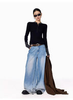 Vintage Layered Henley Long Sleeve Top   OL2010