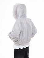 Vintage Embroidered Fur Hood Parka Jacket   OL2013